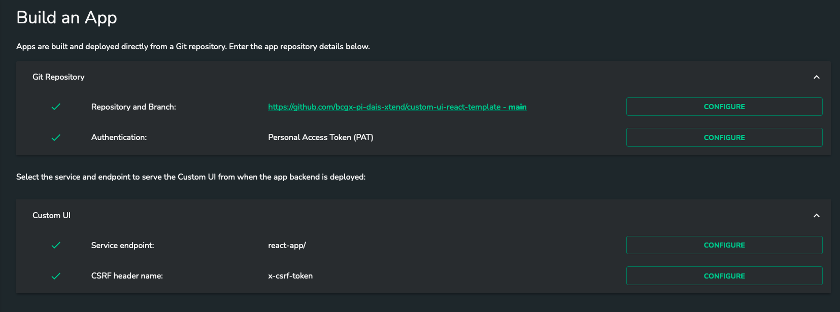 Creating Custom UI application
