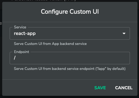 Creating Custom UI application